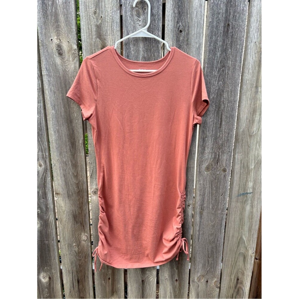 Wild fable Rusty Rose Ruched Side T-Shirt Dress